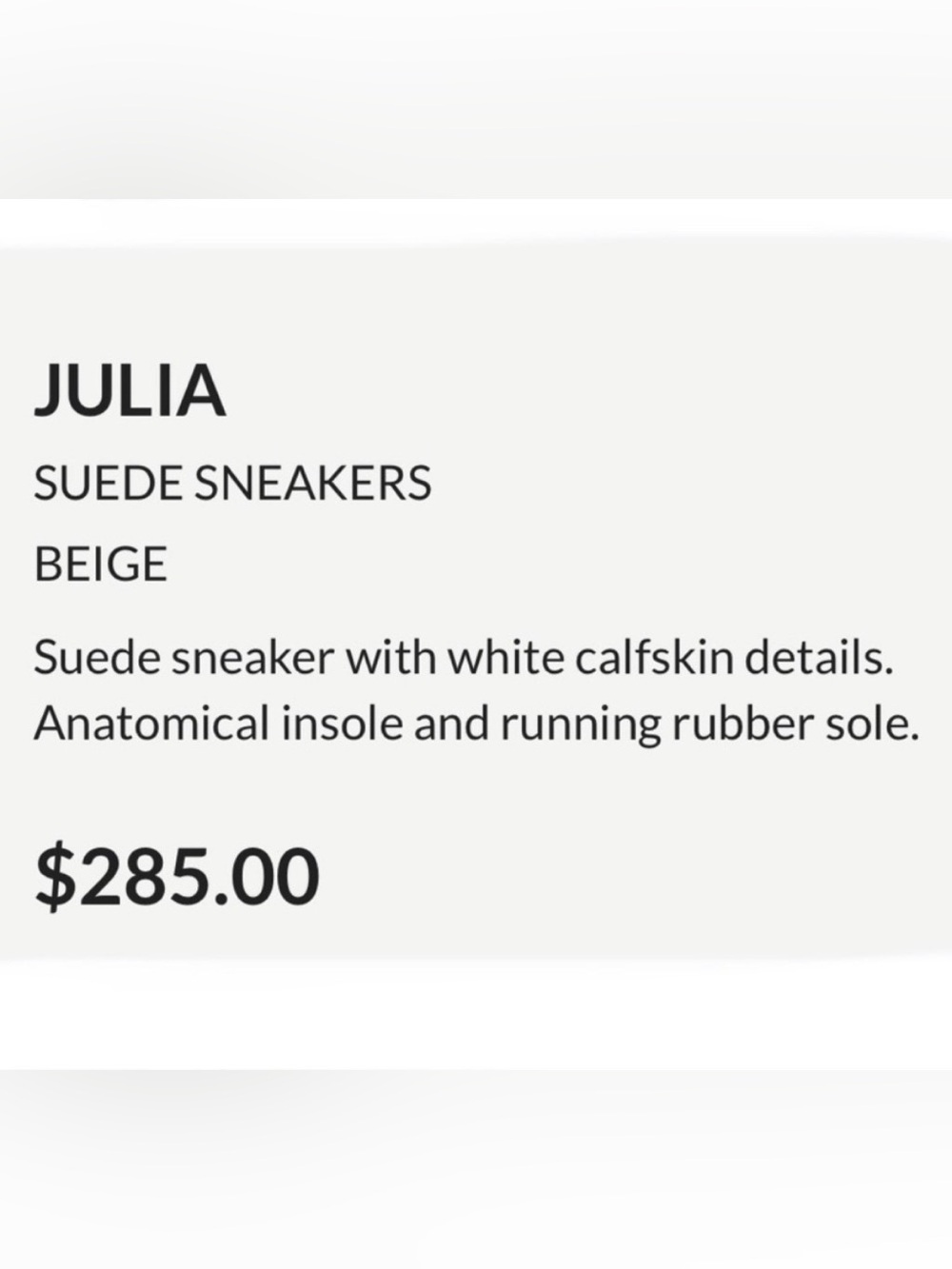 NWT VOILE BLANCHE JULIA Suede Sneaker in Beige - Platino - Picture 4 of 16